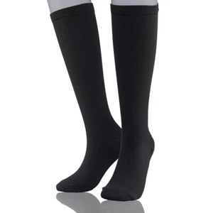 Schwarze Unisex kniehohe medizinische Kompressionsstrümpfe 15-20 mmHg volle Wade S/M/L/XL - Bild 1 von 12