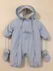 Les Bebes De Buissonniere Snowsuit w/Teddy Bear Light Blue Size 18M