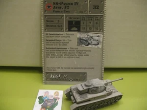 =Axis & Allies Miniatures BASE SET II SS-Panzer IV Ausf. F2 with card 32/45= - Picture 1 of 1