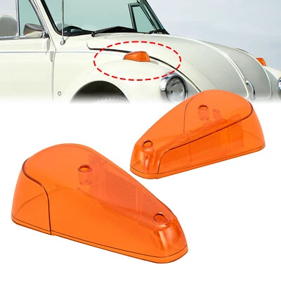 Lente de luz de señal de giro de 2 piezas para Volkswagen Super Beetle Thing 1970-79 113953161B Foto 1 de 4