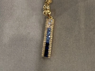 Collar VINCE CAMUTO Azul Ombre Circonita, NUEVO con Etiquetas en Bolsa Foto 1 de 2