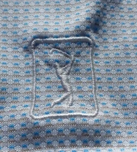 PGA Tour Mens Polo Shirt XL Blue Short Sleeve 1/4 Button  Polyester - Picture 1 of 4