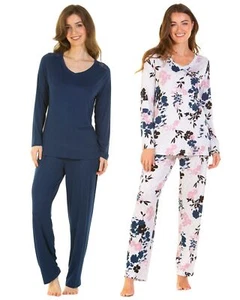 Conjunto de pijama de encaje de bambú hipoalergénico transpirable manga larga La Marquise - Imagen 1 de 9