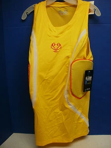 Under Armour~MPZ Yellow PADDED BASKETBALL COMPRESSION JERSEY SHIRT~Mens XXL~NWT - Picture 1 of 4