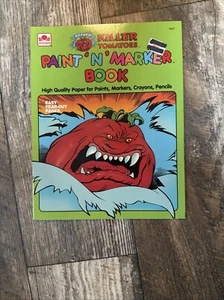 1991 Golden Book Attack Of The Killer Tomatoes Paint 'N' Marker Book - Picture 1 of 2