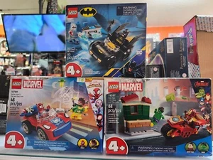 LEGO DC Marvel Superhero Mini Vehicle Lot of 3. New in Box. 6 Minifigs GREAT VAL - Picture 1 of 7