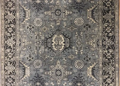 Intrincado indio - alfombra nómada vintage - alfombra tribal - 4,1 x 5,9 pies Foto 1 de 4