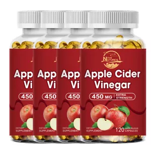 Vinagre de sidra de manzana 2050 mg FUERZA MÁXIMA pérdida de peso quemador de grasa suplemento - Imagen 1 de 12