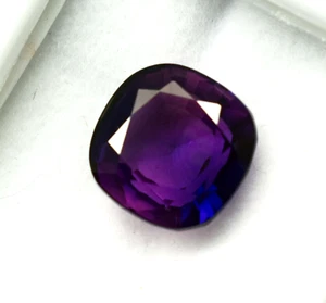 6.80 Ct Cushion Cut Natural Color Changing Loose Gemstone Faceted Ring Sapphire - Picture 1 of 9