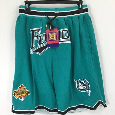 Pantalones cortos de baloncesto Just Don Florida Marlins Jersey para hombre grandes azules verdes Foto 1 de 4
