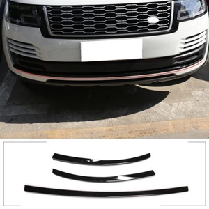 Front Bumper Protector Strip Trim For Range Rover L405 2018-2022 Glossy Black - Picture 1 of 11
