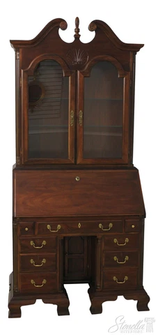 57117EC: AMERICAN DREW Chippendale Mahogany Secretary Desk Cover