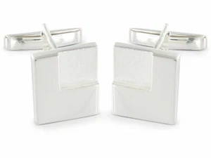 Brooker Gemelli Rettangolare IN Argento - Foto 1 di 1