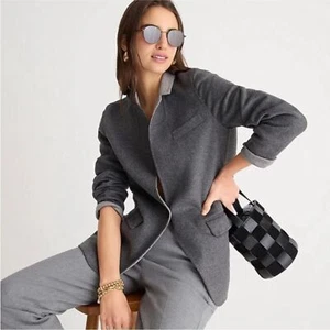 J. Crew Leighton blazer-jacket in double-faced wool Gray Size 6 - Picture 1 of 9