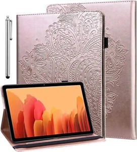 GLANDOTU case Huawei MediaPad T3 10 9.6 inch PU Leather Case Rose + Stylus NEW - Picture 1 of 7