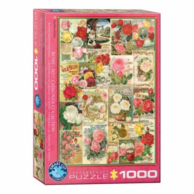Eurographics Puzzle Roses Catalogues de semences, 1000 pièces, 68 x 48 cm, 60... - Photo 1/3