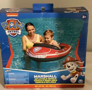 Nickelodeon Paw Patrol Marshall Swimways Inflatable Kids Pool Boat Vehicle Float - Picture 1 of 6