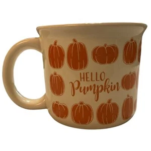 Hello Pumpkin Hot Cold Mug Tasse Creme Farbe Harvest Orange All Over Pumpkins  - Bild 1 von 6