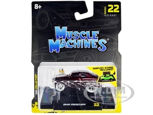 1949 MERCURY CUSTOM COUPE DARK RED W/FLAMES 1/64 DIECAST MUSCLE MACHINES 15562 - Picture 1 of 1