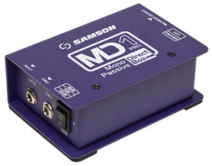 Samson S-Max MD1 Professional Passive Mono Direct DI Box,18Hz–40kHz - Afbeelding 1 van 6