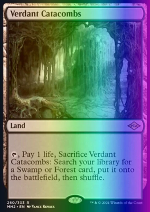 MTG Magic the Gathering Verdant Catacombs (260/765) Modern Horizons 2 LP FOIL - Image 1 of 1