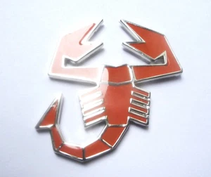Abarth Emblem orange Fiat 500/600/850 124 Spider Grande Punto - Picture 1 of 2