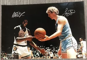 Larry Bird Signed Photo 20x30 Basketball Magic Johnson College Autograph HOF JSA - Picture 1 of 9