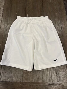 Men's Nike Soccer Futbol Team Training Shorts White Lined Briefs Shorts Medium - Picture 1 of 1