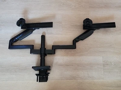 Humanscale M/Flex Dual Monitor Desk Mount - 2 Arms 2 Slider Brackets + Tools - Image 1 of 4