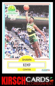 Shawn Kemp 1990-91 Fleer #178 Seattle SuperSonics - Picture 1 of 2
