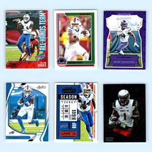 Stefon Diggs Lot 6 Football Cards 2021 Score All Hands Team Buffalo Bills Set NM - Picture 1 of 8