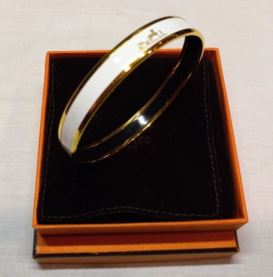 Браслет HERMES с покрытием из белого розового золота, подлинный в отличном состоянии - Изображение 1 из 4