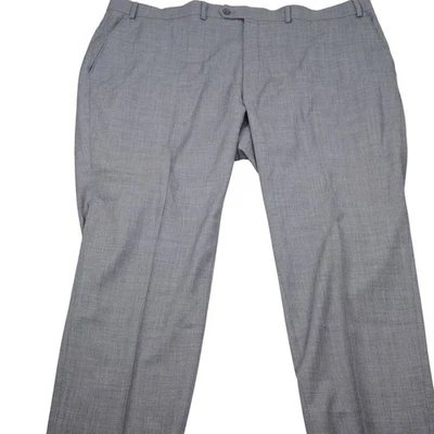Pantalones Lauren Ralph Lauren Hombre 46R 28L Gris Vestido Elástico Lana Clásico Preppy Foto 1 de 4