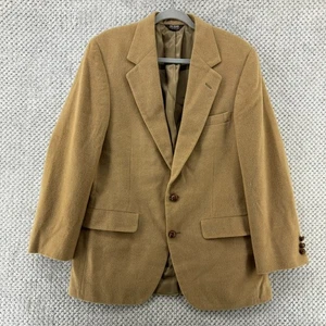 VTG Bill Blass Blazer Men M 100% Camel Hair Khaki Coat Jackets Lined 2 Button - Picture 1 of 18