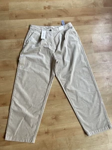 BN Ladies Per Una M&S Natural Beige Slouchy Fit Cord Trousers Size 18 Reg £45 - Picture 1 of 11