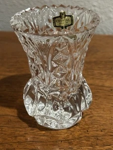 Zajecar Crystal Vase - 24% Lead Sticker - Picture 1 of 8