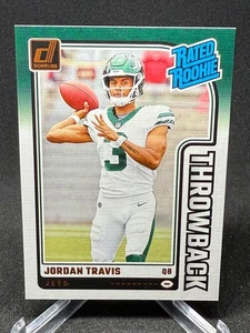 2024 Panini Donruss Rated Rookie Throwback Jordan Travis #39 RC New York Jets - Bild 1 von 3