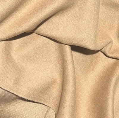 Camel 100% Coat Wool  Fabric 60” Width Sold By The Yard - Image 1 of 2