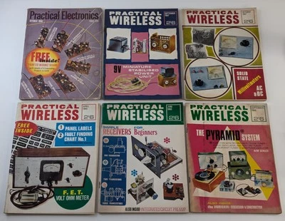 Vintage 1960's Practical Wireless / Electronics Magazines (Fair cond See pics ) - Image 1 of 4