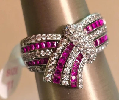 Bomb Party July 2025 Ring RG43415 'Scarlet Embrace' Ruby Hematite Size 11 - Image 1 of 4