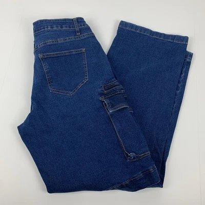 Pantalones de mezclilla Hot Topic cargo góticos grunge punk azules Y2K para hombre talla pequeña 32 Foto 1 de 4