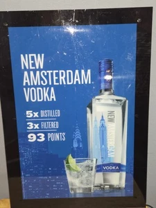 New Amsterdamn Vodka Brand, Vodka Sign, Light up Sign π΄ - Picture 1 of 6