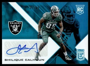 2016 Donruss Elite Blue Shilique Calhoun Rookie Auto 1/99 Raiders #ERA-SC A6 - Picture 1 of 2