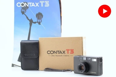 [Fast unbenutzt im Karton] Contax T3 Titan schwarz analoge Kompaktkamera 35 mm aus Japan - Bild 1 von 4