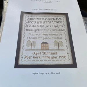 Cotton Crossing HAVEN FOR PEACE SAMPLER Counted Cross Stitch Pattern - Picture 1 of 2