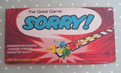 VINTAGE SORRY BOARD GAME BY JOHN WADDINGTON DATED 1969 - COMPLETE - Image 1 of 4