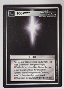 1996 Star Trek CCG Q-Continuum Q-FLASH Doorway Q Continuum Nm/Mint - Picture 1 of 1