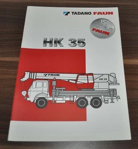 Camión grúa Faun Tadano HK 35 1995 Mercedes Benz folleto folleto - Imagen 1 de 5