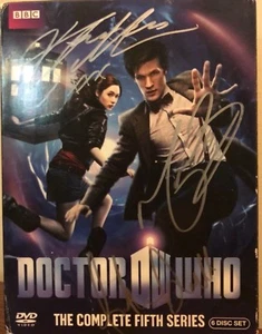 DR WHO Auto Matt Smith,Karen Gillan,Arthur Darvill W/PROOF SIGNED DVD NYC BBC Tv - Picture 1 of 9