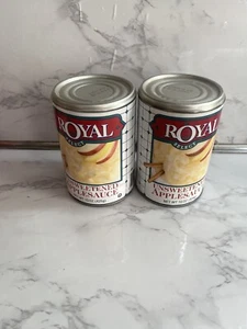 LOT 2 Royal Unsweetened Applesauce cans, 15oz each (BEST BY 08/25/27 - Picture 1 of 4